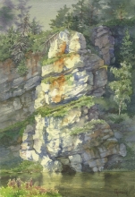 Secret Grotto Of Prince Demidov - watercolors, paper