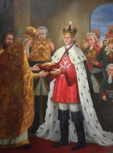 Emperor Paul I Passing Maltese Treasuries To The Russian Church - oil, canvas