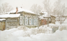 Irkutsk, Sedov St. - oil, canvas