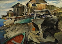At The White Sea Shore - oil, canvas