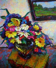 Sunny Flowers - oil, canvas