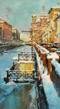 In Winter At Salvation On Blood - oil, canvas
