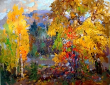 Autumnal Defile - oil, canvas