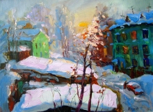 City Sketches - oil, canvas