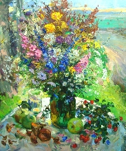 Gifts Of The Forest - oil, canvas