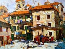 Kotor. Old Town - oil, canvas