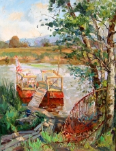 Friends Pier - oil, canvas