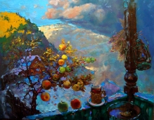 Snow Fallen In The Night - oil, canvas