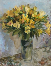 Summer Bouquet 2 - oil, canvas on cardboard