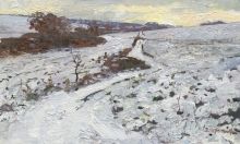 December Snow - oil, canvas