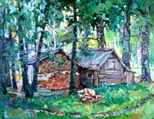 Forest Household - oil, canvas