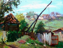 At An Old Well - oil, canvas