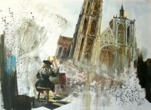 Mirages Of Antwerp - watercolors, paper