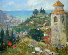 In An Old Bar - oil, canvas