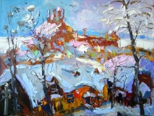 City Sketches - oil, canvas