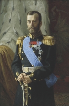 Emperor Nicholas II - oil, canvas