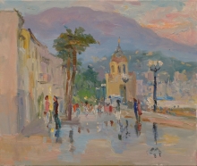 Yalta, Seaside - oil, canvas