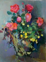 Roses - oil, canvas