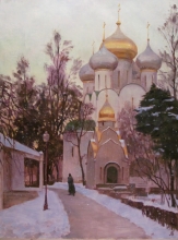 Winter In Novodevichye - oil, canvas