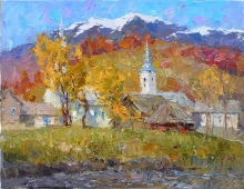 Autumn In Zakarpatye - oil, canvas
