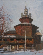 Temple Of Saint Mother Of God Cathedral - oil, canvas