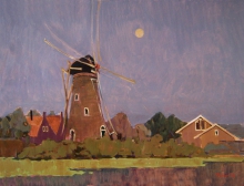 Old Mill - oil, canvas