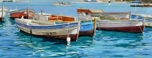Balaklava Boats - oil, canvas