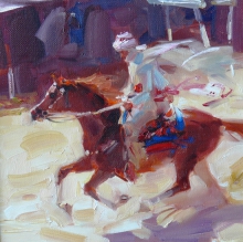 Arabian Horseman - oil, canvas