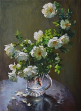 White Briar Rose - oil, canvas