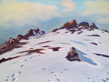 Snow Hill - oil, canvas