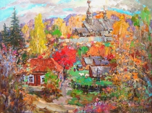 Autumn Day Is High And Quite - oil, canvas