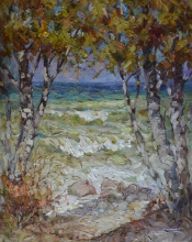 Autumn Shore - oil, canvas