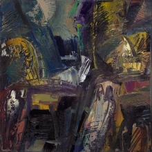 Waiting For The Rainbow - oil, cardboard