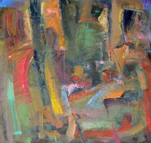 Evening Tension - oil, canvas on cardboard