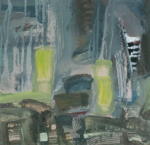 Landscape After Rain - oil, paper