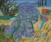Lavender Fields - oil, canvas