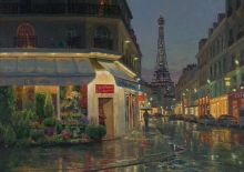 Paris. Rain Has Stopped - oil, canvas