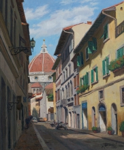 Florence Street - oil, canvas