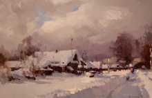 Covered With Snow - oil, canvas