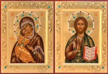 Jesus Christ The Sovereign God and Holy Virgin Of Vladimir - wedding icons