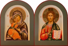 Jesus Christ The Sovereign God And Holy Virgin Of Vladimir - wedding icons