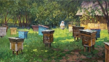 In The Bee Yard - oil, canvas