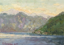 Evening In Kotor Bay - oil, canvas