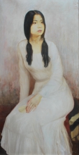 Portrait Of A Chinese Woman - oil, canvas
