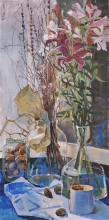 Still Life With Nuts - oil, canvas