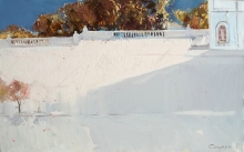 Sunny Terrace - oil, canvas
