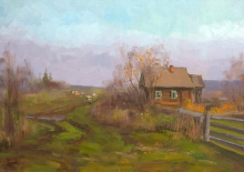 Sketch In Chusovo - oil, canvas