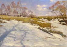 Thawing Snow - oil, canvas