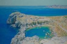 Heart Of Lindos. Rhodes. Greece - oil, canvas