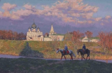 Suzdal. Horse-riding - oil, canvas